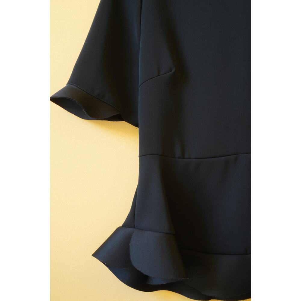 Peplum Flared Structured Tailored Short Sleeve Bl… - image 4